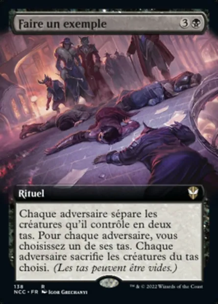 Faire un exemple, carte Magic NCC 138 — extension New Capenna Commander
