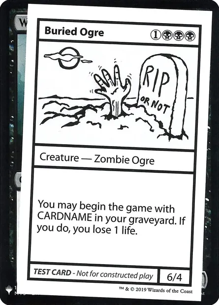 Buried Ogre, carte Magic CMB1 36 — extension Mystery Booster Playtest Cards 2019