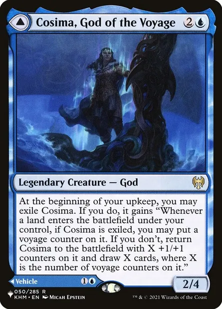 Cosima, God of the Voyage // The Omenkeel, Magic card PLST KHM-50 — The List set