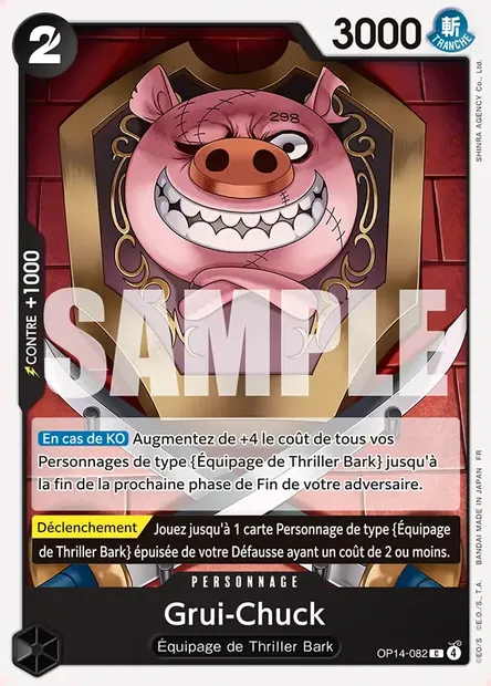 Grui-Chuck, carte One Piece OP14-082 — extension LES SEPT DE LA MER D'AZUR