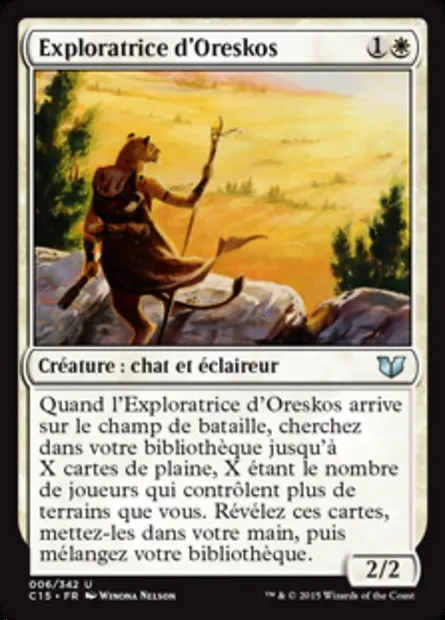 Exploratrice d'Oreskos, carte Magic C15 6 — extension Commander 2015