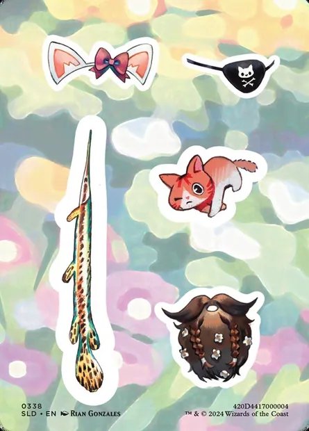 Sticker sheet, carte Magic SLD 338 — extension Secret Lair Drop