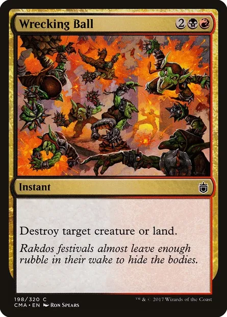 Wrecking Ball, Magic card CMA 198 — Commander Anthology set