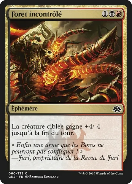 Foret incontrôlé, carte Magic GK2 60 — extension RNA Guild Kit