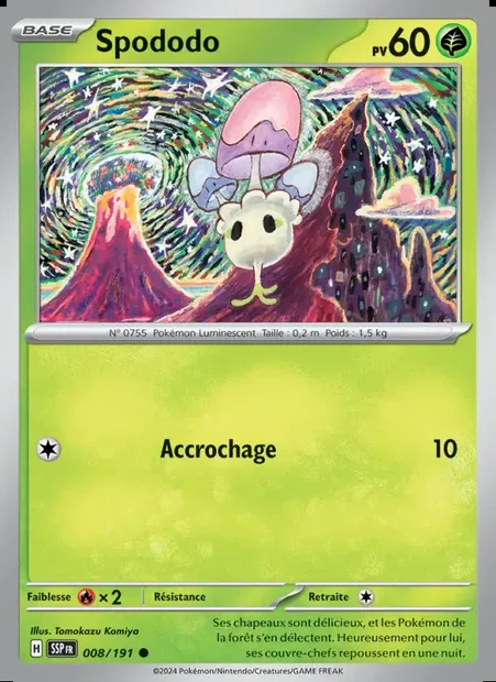 Spododo, carte Pokémon SSP 008 — extension Étincelles Déferlantes