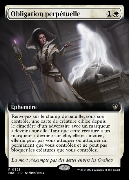 Obligation perpétuelle, carte Magic MKC 321 — extension Murders at Karlov Manor Commander