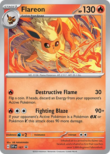 Flareon, Pokémon card PR-SV 167 — SVP Black Star Promos set