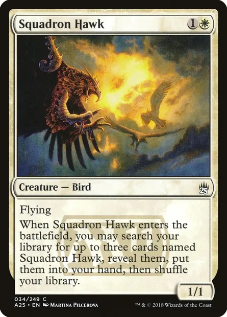 Squadron Hawk, Magic card A25 34 — Masters 25 set