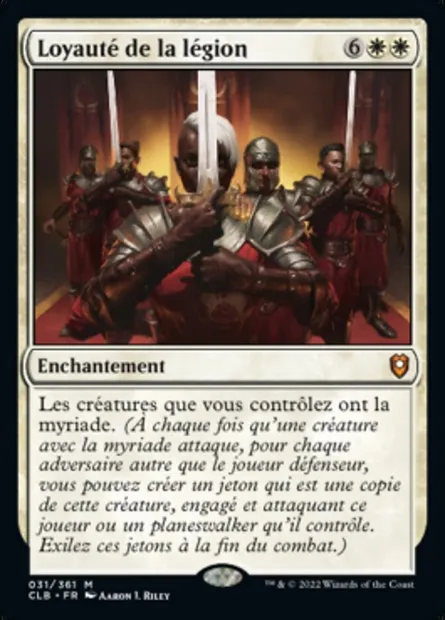 Loyauté de la légion, carte Magic CLB 31 — extension Commander Légendes : la bataille de la Porte de Baldur