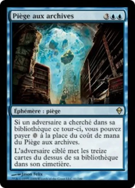 Piège aux archives, carte Magic ZEN 41 — extension Zendikar