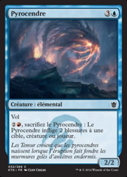 Pyrocendre, carte Magic KTK 52 — extension Les Khans de Tarkir