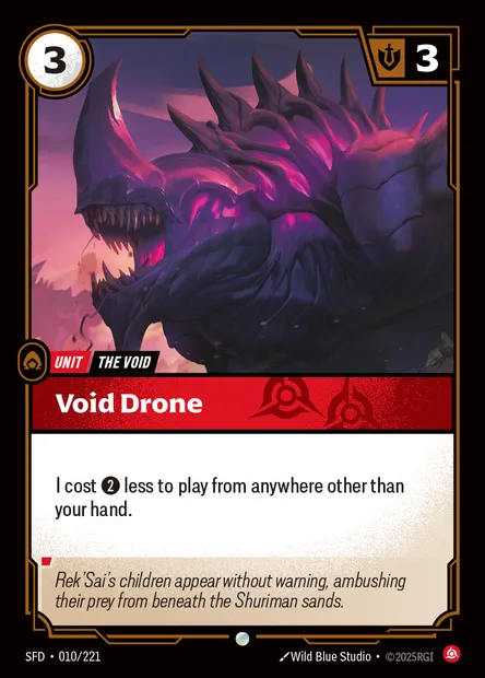 Void Drone, carte Riftbound SFD 010 — extension Spiritforged