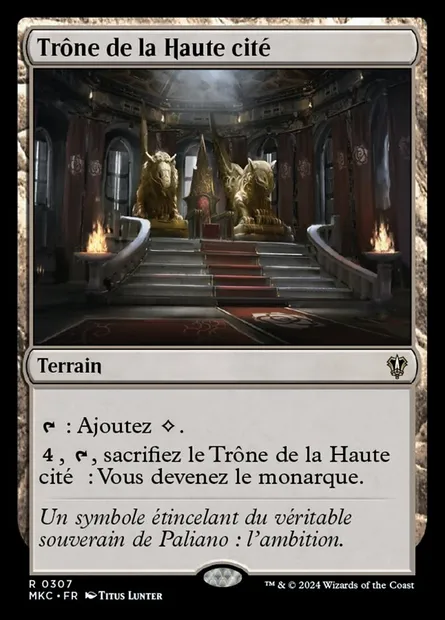Trône de la Haute cité, carte Magic MKC 307 — extension Murders at Karlov Manor Commander