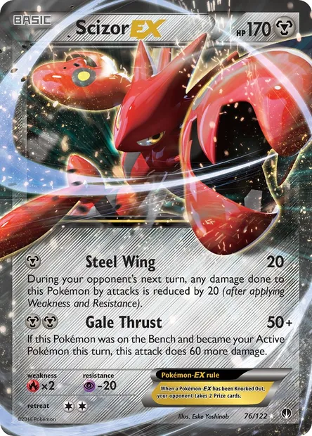 Scizor EX, Pokémon card BKP 76 — BREAKpoint set
