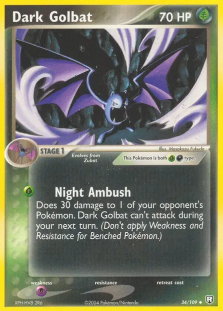 Dark Golbat, Pokémon card TRR 34 — Team Rocket Returns set