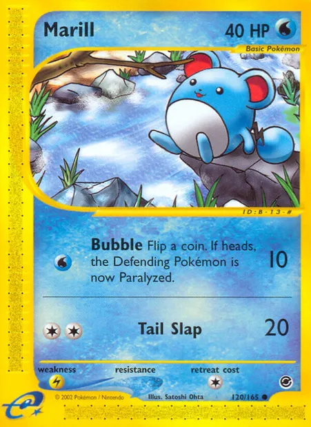 Marill, Pokémon card EX 120 — Expedition Base Set set
