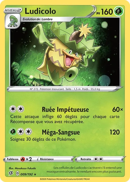 Ludicolo, carte Pokémon RCL 9 — extension Clash des Rebelles