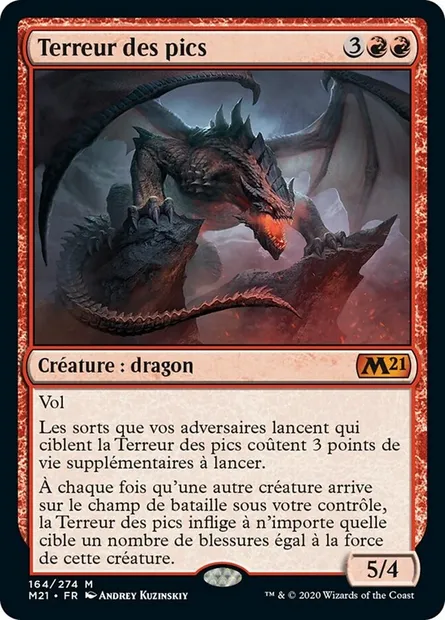 Terreur des pics, carte Magic M21 164 — extension Core Set 2021
