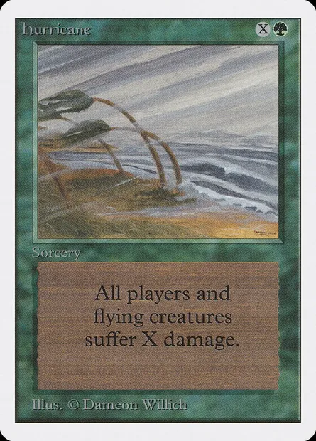 Hurricane, Magic card 2ED 201 — Unlimited Edition set