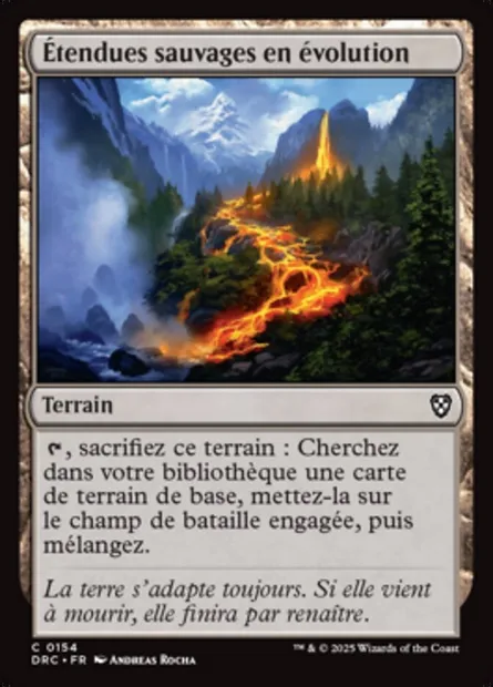 Étendues sauvages en évolution, carte Magic DRC 154 — extension Aetherdrift Commander