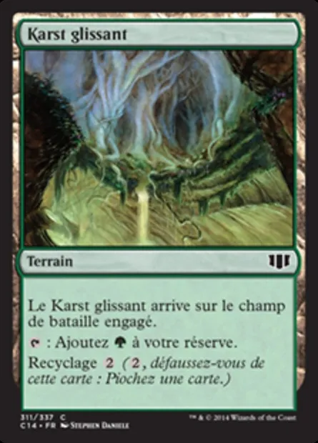 Karst glissant, carte Magic C14 311 — extension Commander 2014