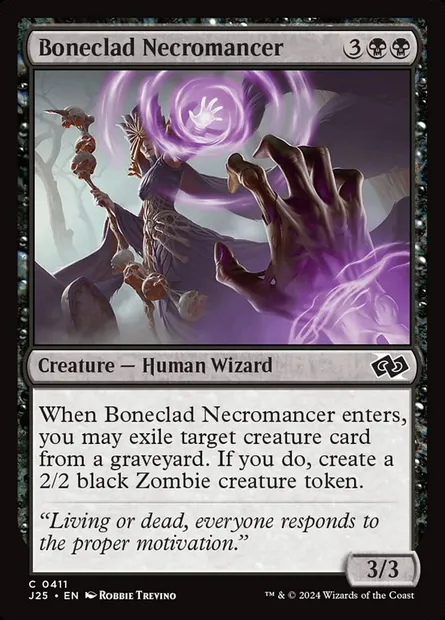 Boneclad Necromancer, Magic card J25 411 — Foundations Jumpstart set