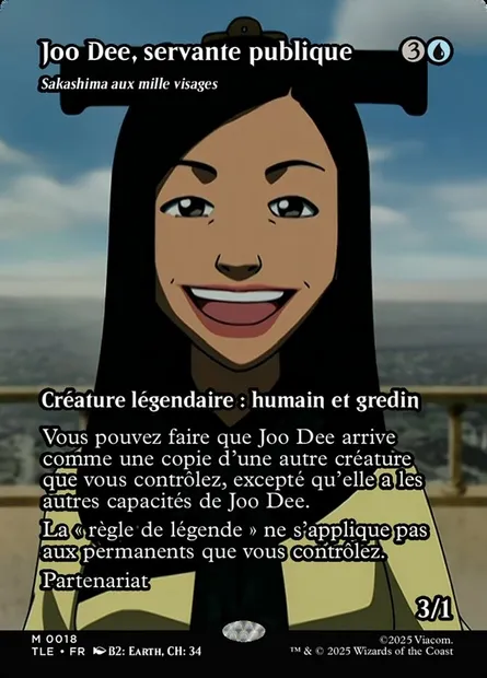Sakashima aux mille visages, carte Magic TLE 18 — extension Avatar: The Last Airbender Eternal