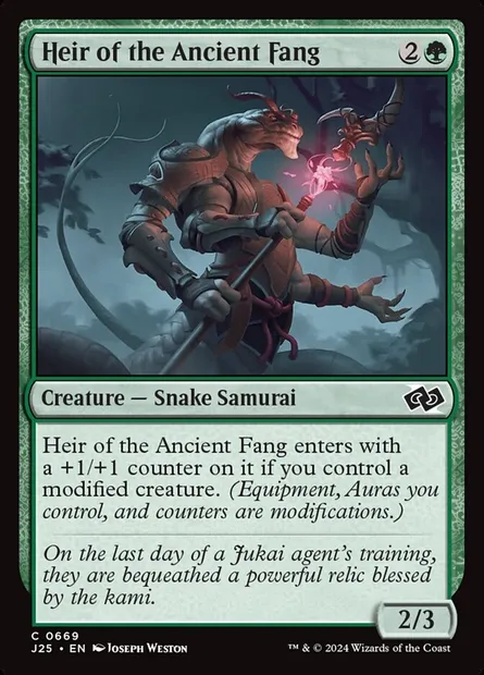 Heir of the Ancient Fang, Magic card J25 669 — Foundations Jumpstart set