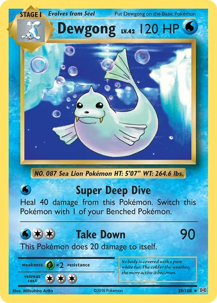 Dewgong, Pokémon card EVO 29 — Evolutions set