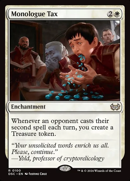 Monologue Tax, Magic card DSC 100 — Duskmourn: House of Horror Commander set