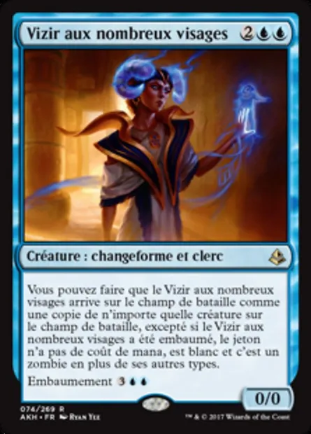 Vizir aux nombreux visages, carte Magic AKH 74 — extension Amonkhet