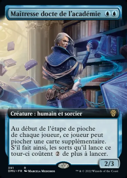 Maîtresse docte de l'académie, carte Magic DMU 391 — extension Dominaria Uni