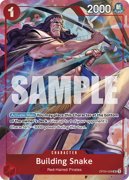 Building Snake, carte One Piece OP09-008 — extension LES NOUVEAUX EMPEREURS
