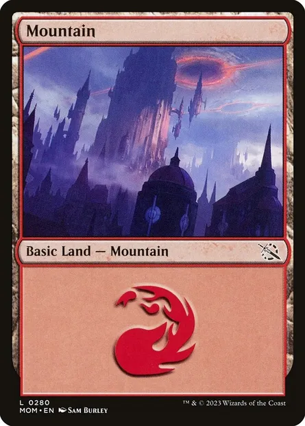 Mountain, Magic card MOM 280 — March of the Machine set