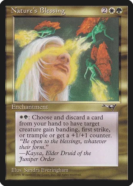 Nature's Blessing, Magic card ALL 110 — Alliances set