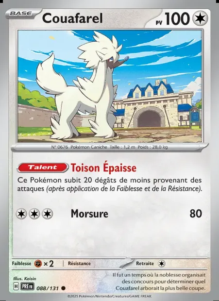 Couafarel, carte Pokémon PRE 088 — extension Évolutions Prismatiques