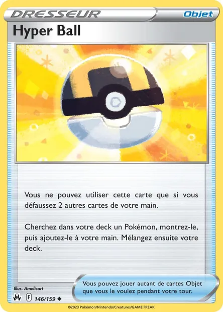 Hyper Ball, carte Pokémon CRZ 146 — extension Zénith Suprême