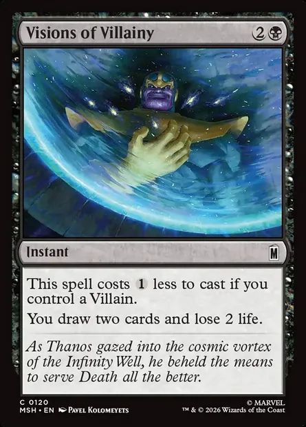 Visions of Villainy, Magic card MSH 120 — Marvel Super Heroes set