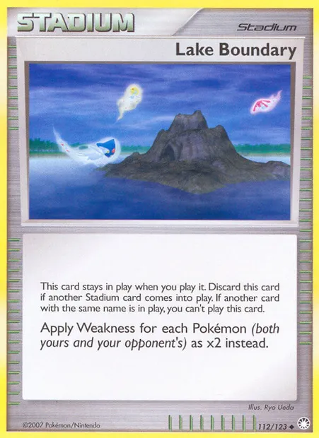 Lake Boundary, Pokémon card MT 112 — Mysterious Treasures set