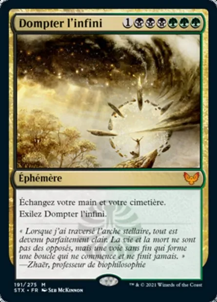 Dompter l'infini, carte Magic STX 191 — extension Strixhaven: l'Académie des Mages