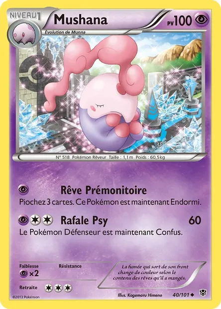 Mushana, carte Pokémon PLB 40 — extension Explosion Plasma
