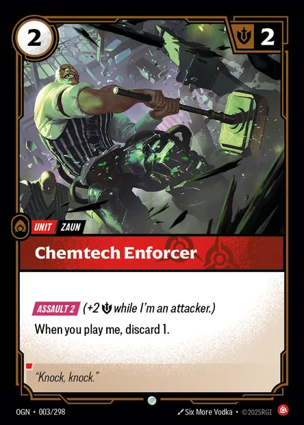 Chemtech Enforcer, carte Riftbound OGN 003 — extension Origins