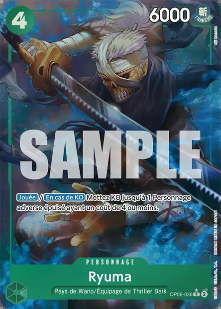 Ryuma, carte One Piece OP06-036 — extension ONE PIECE CARD THE BEST