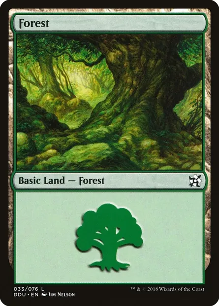 Forêt, carte Magic DDU 33 — extension Duel Decks: Elves vs. Inventors