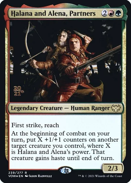 Halana and Alena, Partners, Magic card PVOW 239s — Innistrad: Crimson Vow Promos set