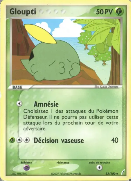 Gloupti, carte Pokémon CG 33 — extension EX Gardiens de Cristal