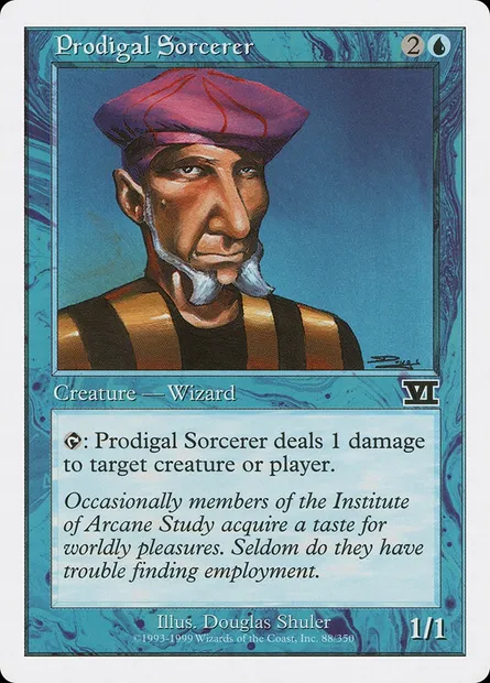 Prodigal Sorcerer, Magic card 6ED 88 — Classic Sixth Edition set