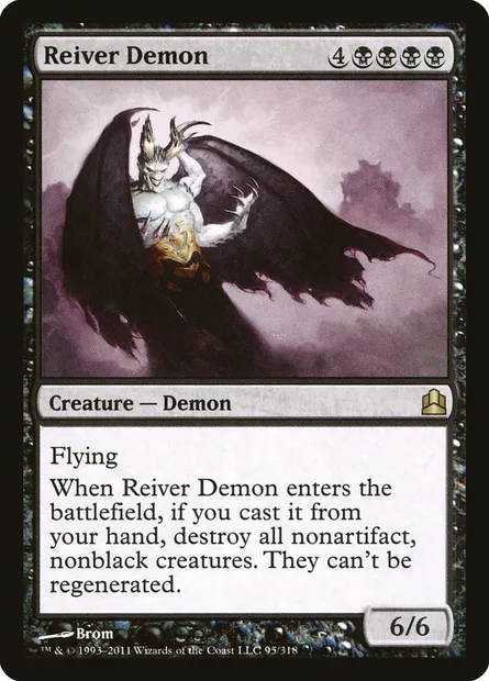 Reiver Demon, Magic card CMD 95 — Commander 2011 set