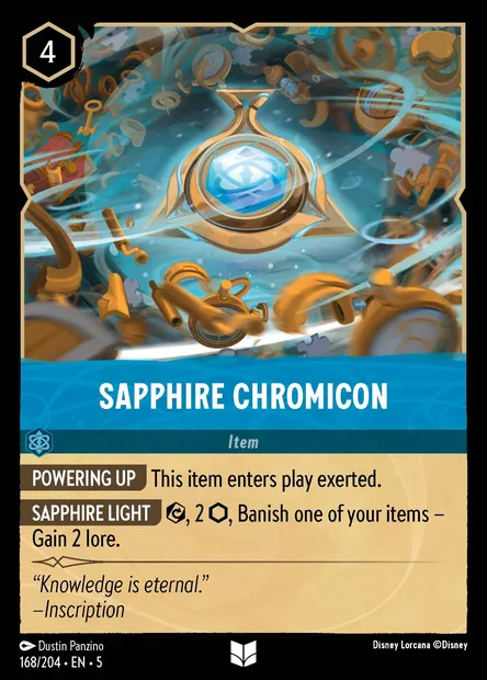 Sapphire Chromicon, Disney Lorcana card CH5-168 — Shimmering Skies set