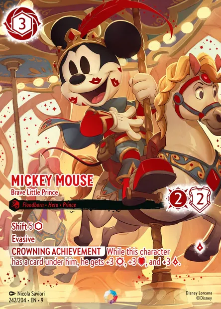 Mickey Mouse - Brave Little Prince, Disney Lorcana card CH9-242 — Fabled set